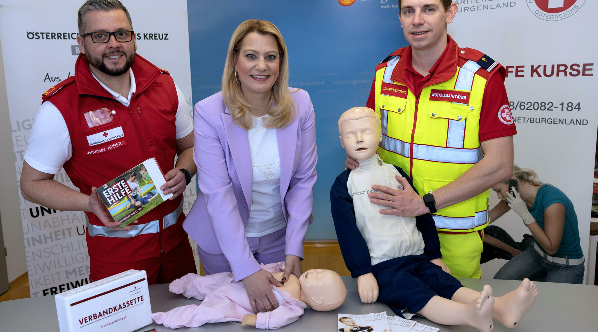 Land Burgenland unterstützt Erste Hilfe Kindernotfallkurse