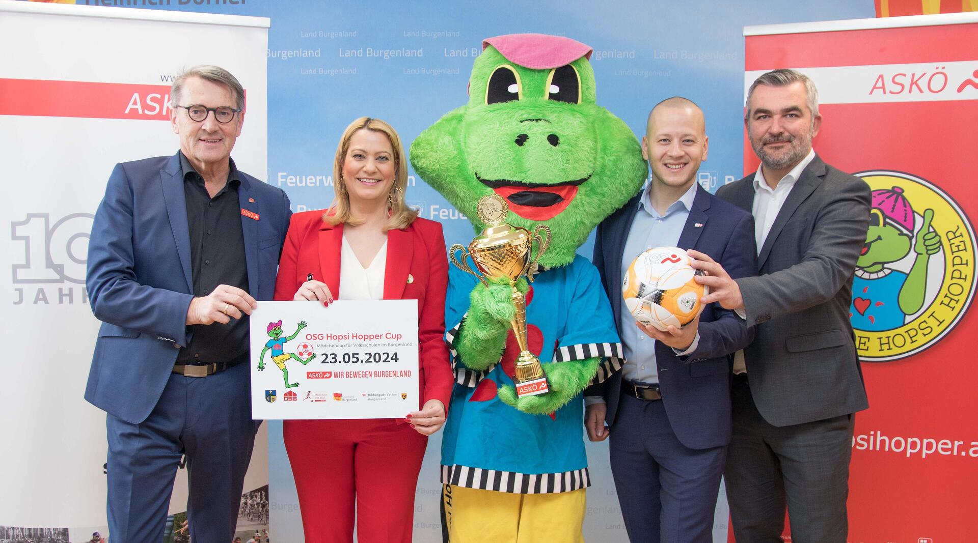 OSG-Chef Alfred Kollar, LRin Daniela Winkler, ASKÖ Burgenland-Präs. NR-Abg. Maximilian Köllner, LR Heinrich Dorner