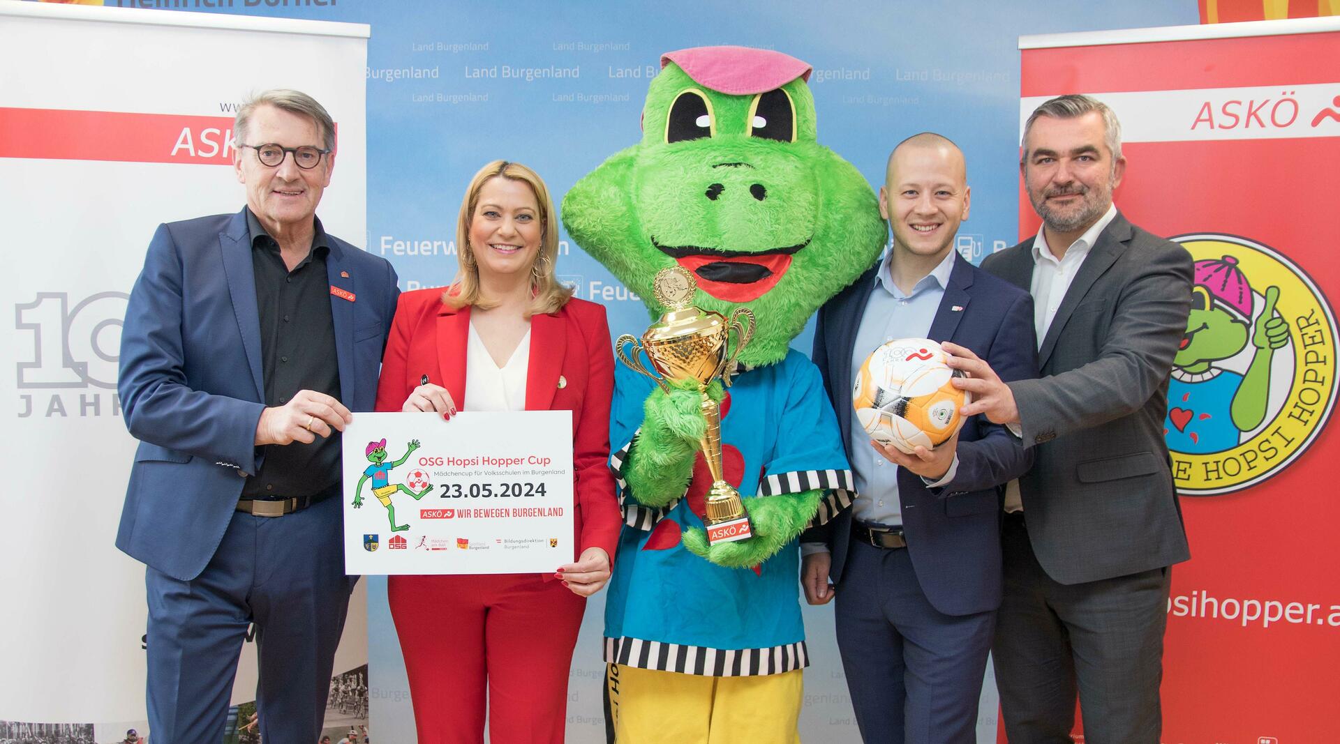 OSG-Chef Alfred Kollar, LRin Daniela Winkler, ASKÖ Burgenland-Präs. NR-Abg. Maximilian Köllner, LR Heinrich Dorner